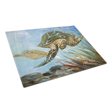 Caroline's Treasures Loggerhead Sea Turtle Glass Cutting Board Large