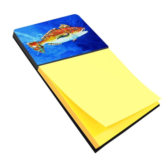 Caroline's Treasures MW1212SN Red Fish White Spin Sticky Note Holder, Large, multicolor
