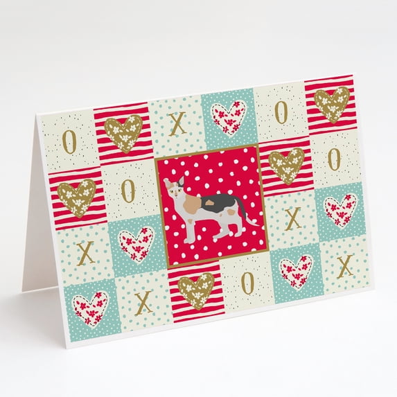 Caroline's Treasures Malayan Cat Love Greeting Cards with Envelopes, 5" x 7" (8 Count)