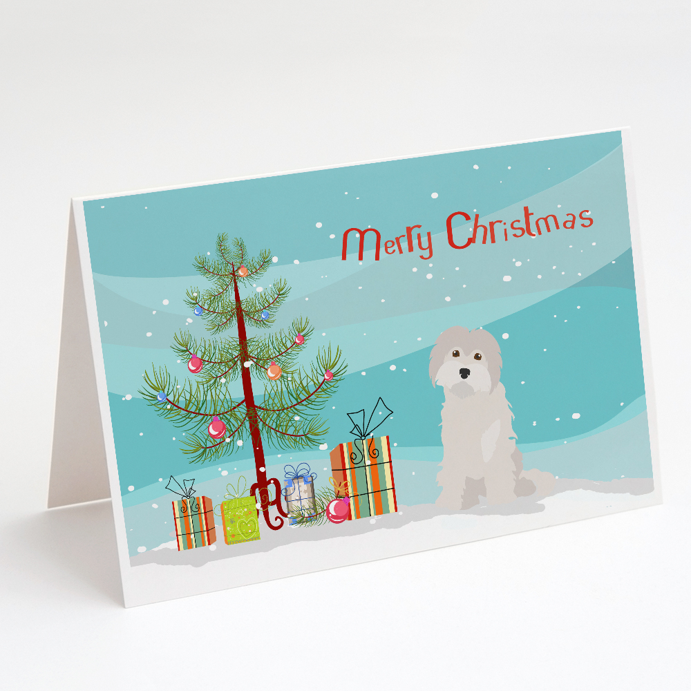 Maltese #2 Christmas Tree Greeting Cards and Envelopes Pack of 8