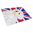 thumbnail image 1 of Caroline's Treasures Maltese with English Union Jack British Flag Glass Cutting Board Large Size, 1 of 1