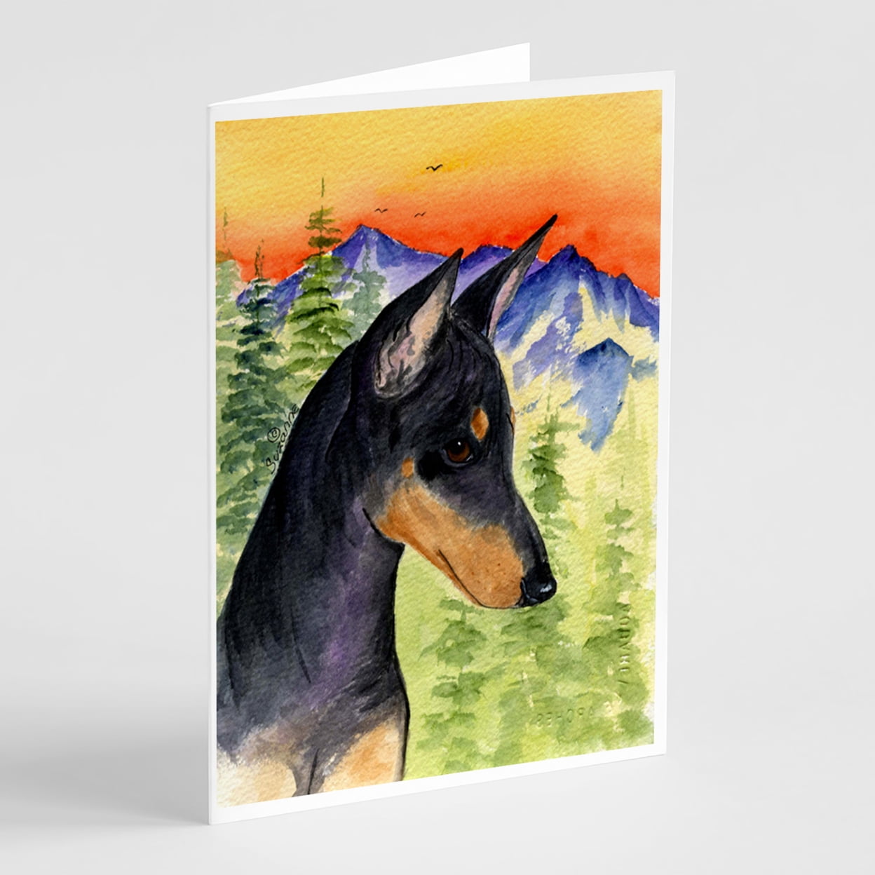 Manchester Terrier Greeting Cards and Envelopes Pack of 8