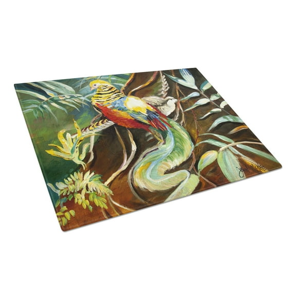 Caroline's Treasures Mandarin Pheasant Glass Cutting Board Large
