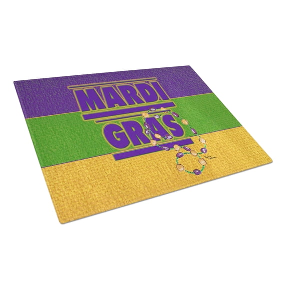 Caroline's Treasures Mardi Gras Glass Cutting Board