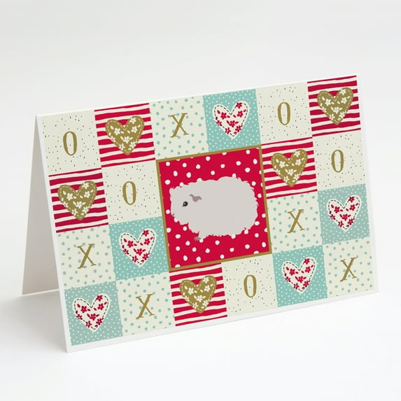 Merino Guinea Pig Love Greeting Cards and Envelopes Pack of 8