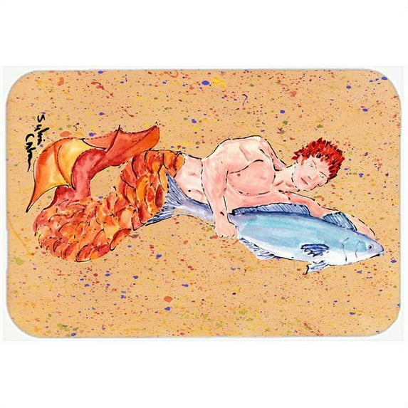 Caroline's Treasures Merman Kitchen/Bath Mat