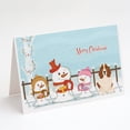 thumbnail image 1 of Merry Christmas Carolers Basset Hound Greeting Cards and Envelopes Pack of 8, 1 of 2