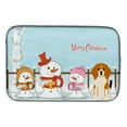 thumbnail image 1 of Caroline's Treasures Merry Christmas Carolers Beagle Tricolor Dish Drying Mat, 1 of 1