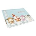 thumbnail image 1 of Caroline's Treasures Merry Christmas Carolers Bedlington Terrier Sandy Glass Cutting Board Large, 1 of 2