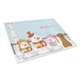 thumbnail image 1 of Caroline's Treasures Merry Christmas Carolers Briard Brown Glass Cutting Board Large, 1 of 2