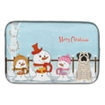 thumbnail image 1 of Caroline's Treasures Merry Christmas Carolers Mastiff Brindle White Dish Drying Mat, 1 of 4