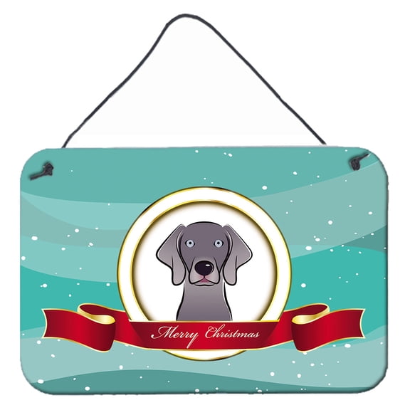 Carolines Treasures BB1541DS812 Weimaraner Merry Christmas Wall and Door Hanging Prints