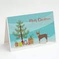 thumbnail image 1 of Miniature Fox Terrier Christmas Tree Greeting Cards and Envelopes Pack of 8, 1 of 2