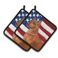 thumbnail image 1 of Caroline's Treasures Miniature Pinscher Patriotic Pair of Pot Holders, 1 of 3