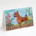 thumbnail image 1 of Miniature Pinscher Spring Greeting Cards and Envelopes Pack of 8, 1 of 2