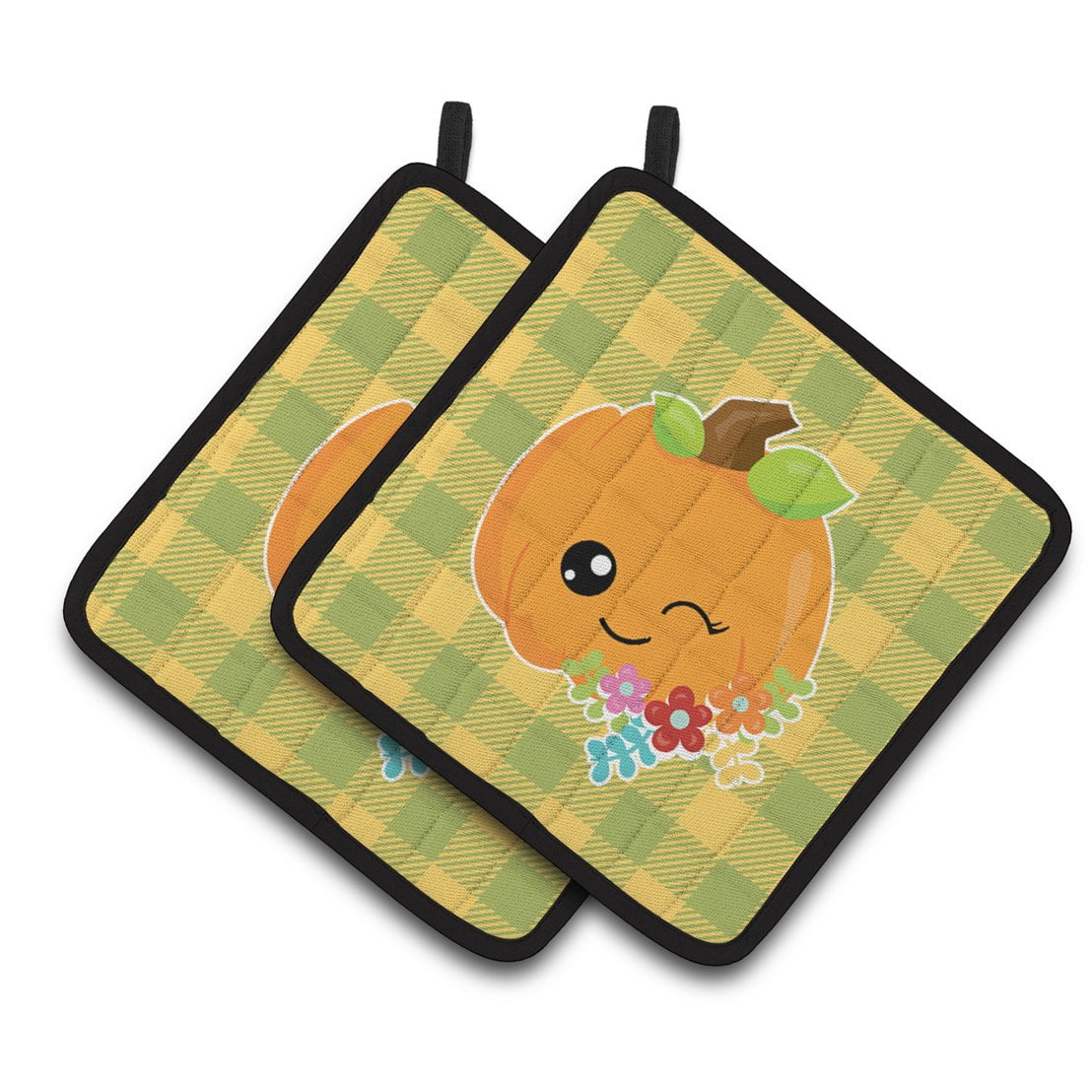 Caroline's Treasures Mr. Winky Pumpkin Pair of Pot Holders