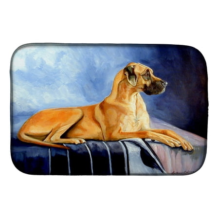 Caroline's Treasures Natural Fawn Great Dane Dish Drying Mat