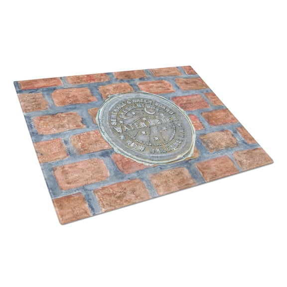Caroline's Treasures New Orleans Watermeter on Bricks Glass Cutting Board Large