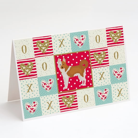Nordic Spitz Love Greeting Cards and Envelopes Pack of 8