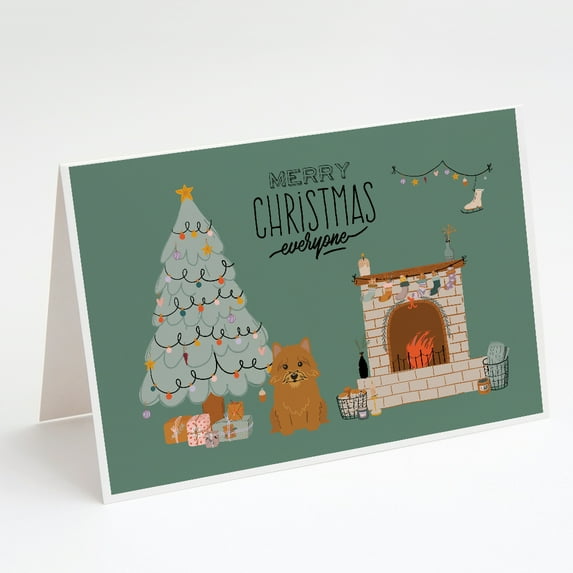 Norwich Terrier Christmas Everyone Greeting Cards and Envelopes Pack of 8