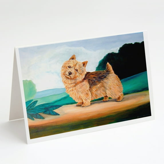 Norwich Terrier Greeting Cards and Envelopes Pack of 8