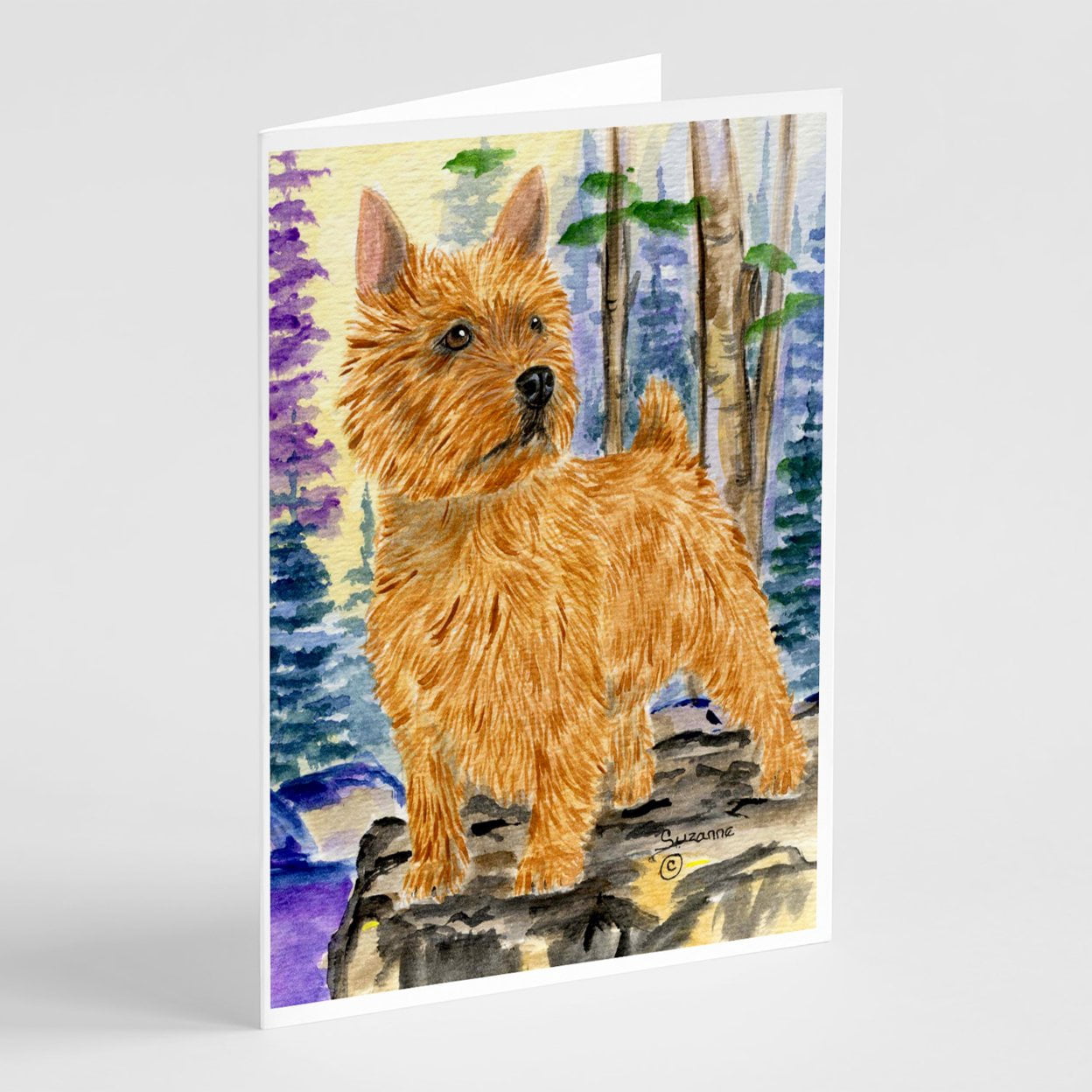 Norwich Terrier Greeting Cards and Envelopes Pack of 8