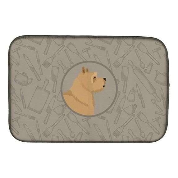 Caroline's Treasures Norwich Terrier In the Kitchen Dish Drying Mat