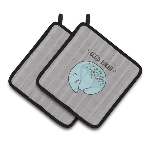 Caroline's Treasures Nursery Good Night Opossum Pair of Pot Holders