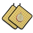 thumbnail image 1 of Caroline's Treasures Onion on Basketweave Pair of Pot Holders, 1 of 3