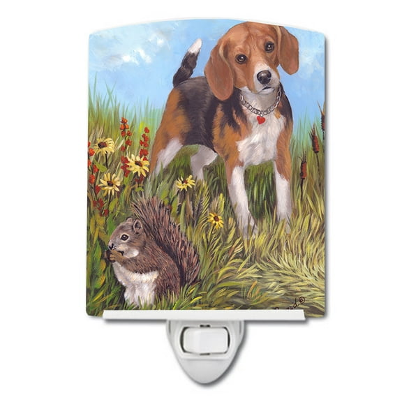 Caroline's Treasures PPP3016CNL Beagle Hunter Hunted Ceramic Night Light, 6x4x3", multicolor