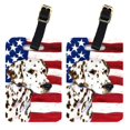 thumbnail image 1 of Caroline's Treasures Pair of USA American Flag with Dalmatian Luggage Tags SS4225BT, 1 of 1