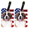 thumbnail image 1 of Caroline's Treasures Pair of USA American Flag with Saint Bernard Luggage Tags SC9027BT, 1 of 1