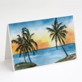 thumbnail image 1 of Palm Tree Beach Scene Greeting Cards and Envelopes Pack of 8, 1 of 2