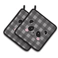 thumbnail image 1 of Panda Bear Face Pair of Pot Holders, 1 of 2