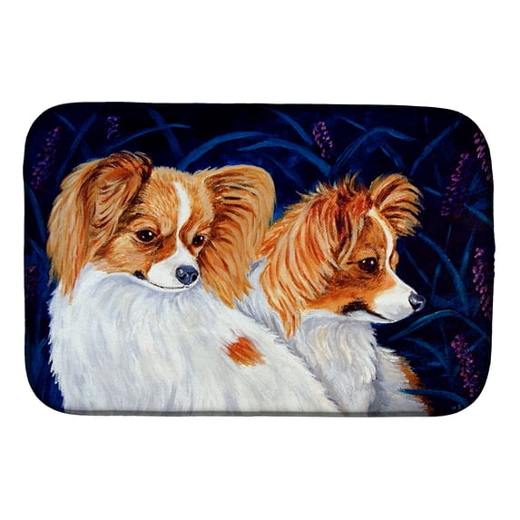 Caroline's Treasures Papillon Dish Drying Mat