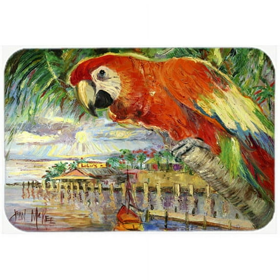 Caroline's Treasures Parrot At Lulu's Kitchen/Bath Mat