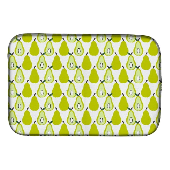 Caroline's Treasures Pears on White Dish Drying Mat