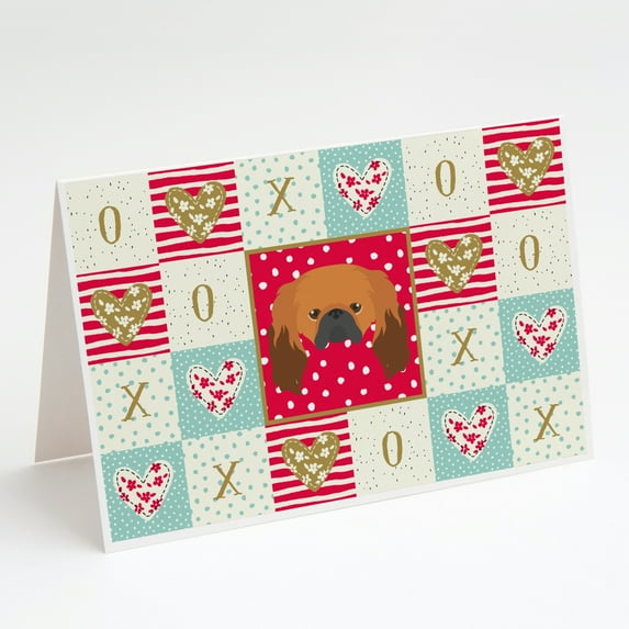 Pekingese Love Greeting Cards and Envelopes Pack of 8