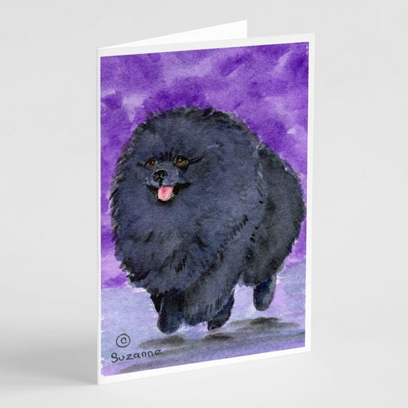 Pomeranian Greeting Cards and Envelopes Pack of 8