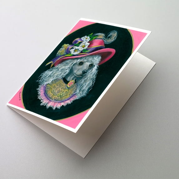 Poodle Lady Alexandria Greeting Cards and Envelopes Pack of 8
