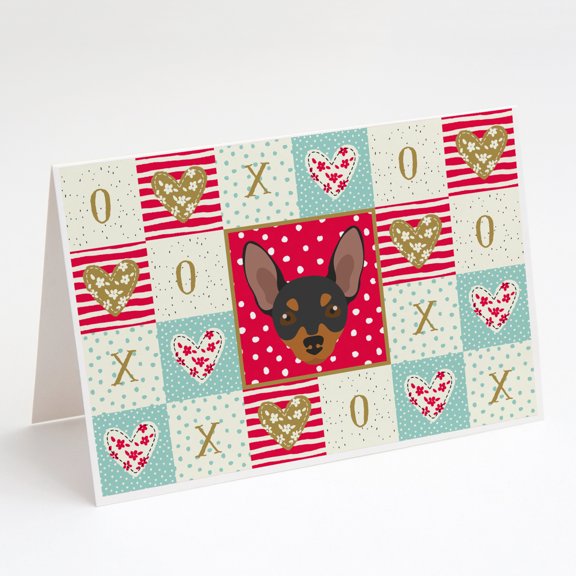 Prague Ratter Love Greeting Cards and Envelopes Pack of 8