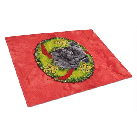 Caroline's Treasures Pug Glass Cutting Board Large