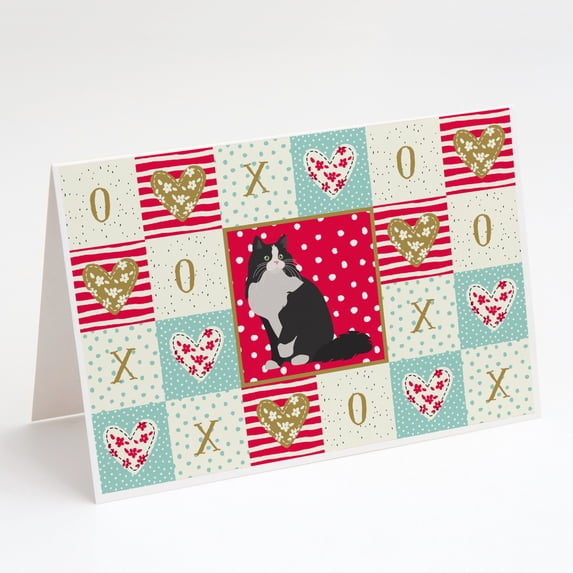 Ragamuffin Cat Love Greeting Cards and Envelopes Pack of 8