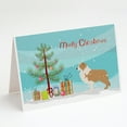 thumbnail image 1 of Red Border Collie Merry Christmas Tree Greeting Cards and Envelopes Pack of 8, 1 of 2