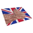 thumbnail image 1 of Caroline's Treasures Redbone Coonhound with English Union Jack British Flag Glass Cutting Board Large Size, 1 of 2