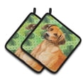thumbnail image 1 of Caroline's Treasures Rhodesian Ridgeback St Patrick's Pair of Pot Holders, 1 of 2