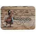 thumbnail image 1 of Caroline's Treasures Rodeo Cowgirl Barrel Racer Kitchen/Bath Mat, 1 of 2