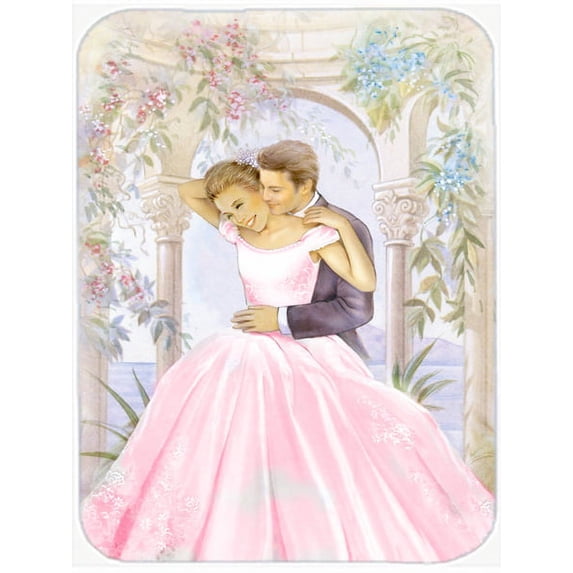 Caroline's Treasures Romantic Couple Kiss Glass Cutting Board Large