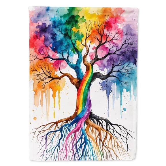 Caroline's Treasures Rooted in Gay Pride Garden Flag Mailbox Flag Decorative Yard Flag Banner Outside Patio Artwork Yard Flower Beds, Garden Size, Multicolor