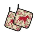 thumbnail image 1 of Rottweiler Shabby Chic Yellow Roses Pair of Pot Holders, 1 of 3
